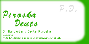 piroska deuts business card